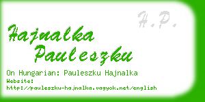 hajnalka pauleszku business card